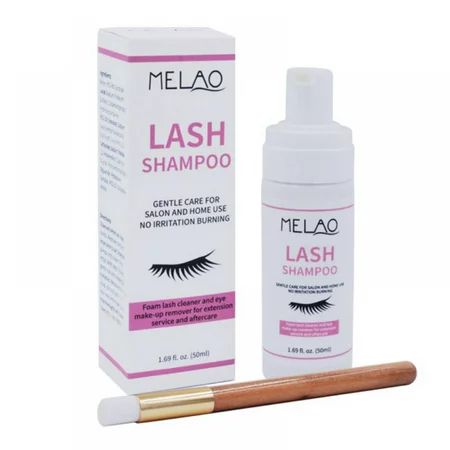 Eyelash Extension Cleanser Kit With Lashes Makeup Brush Tool-50ML Daily Foaming Eyelash Extension Sh | Walmart (US)