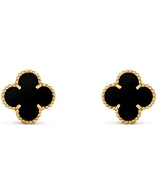 Lucky Clover Stud Earrings 18K Gold Plated Hypoallergenic Cute Fashion Simple Earrings for Women ... | Amazon (US)