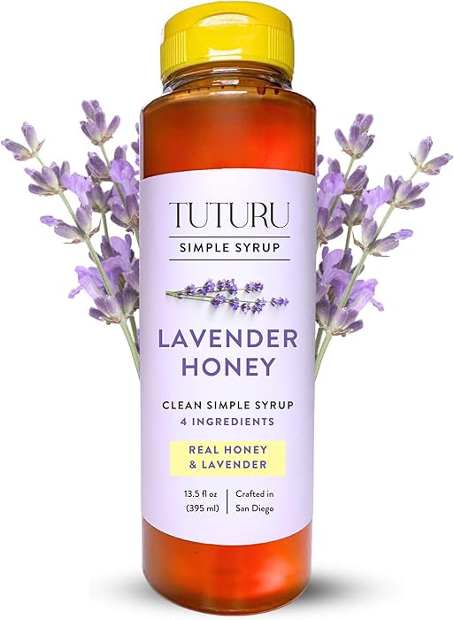 Lavender Honey Simple Syrup for Coffee, Cocktails, Tea, Matcha - Clean Simple Syrup with Real Lav... | Amazon (US)