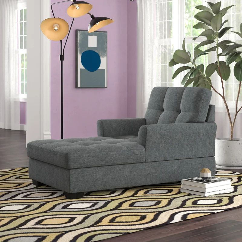 Bowbridge Tufted Recessed Arms Chaise Lounge | Wayfair North America