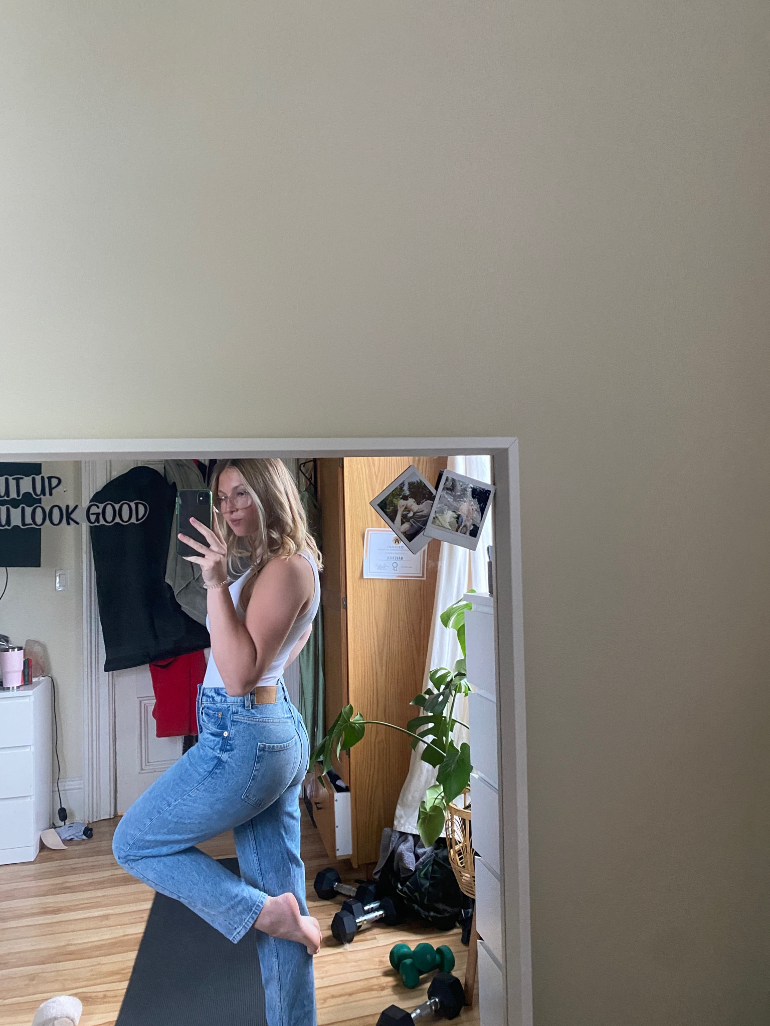 my current favourite body suit! it hugs all the right places and is so comfortable!! i 🫶🏻 dynamite! jeans are from zara! 

#LTKstyletip