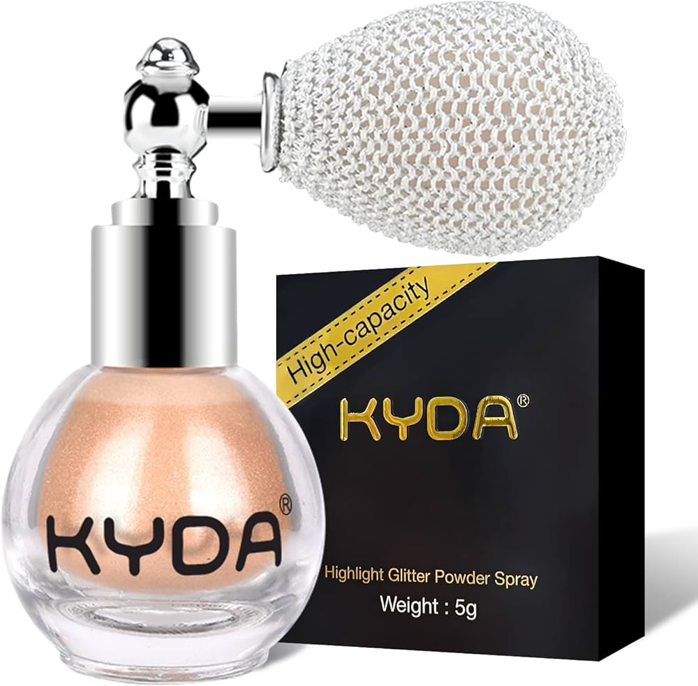 KYDA Highlighter Powder Spray, Glitter High Gloss Spray Shimmer Sparkle Powder Makeup Spray, for ... | Amazon (US)