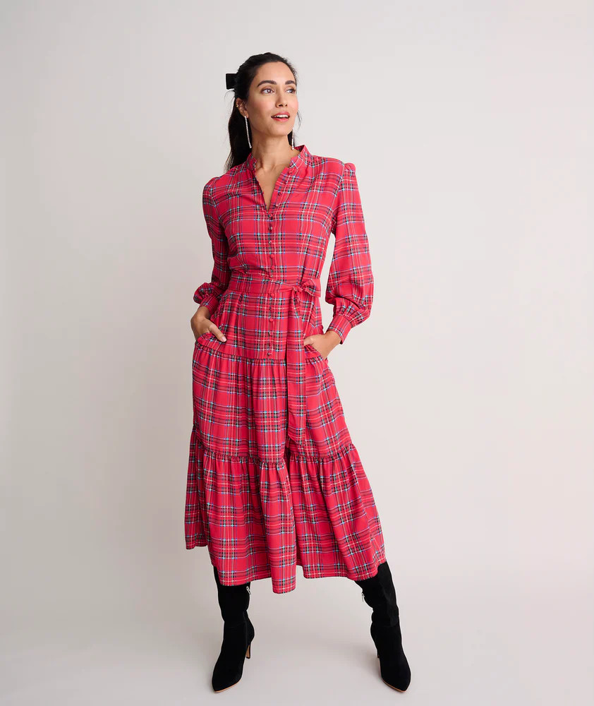 Tartan Plaid Crepe Meredith Dress | UNTUCKit (US)