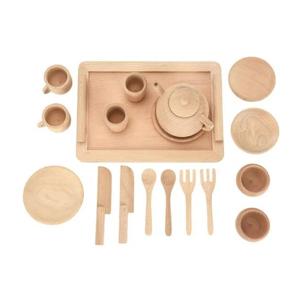 Kitchen Play Set Smooth Wooden Simulation Cooking Tea Accessories for Children's Play House Kitch... | Walmart (CA)