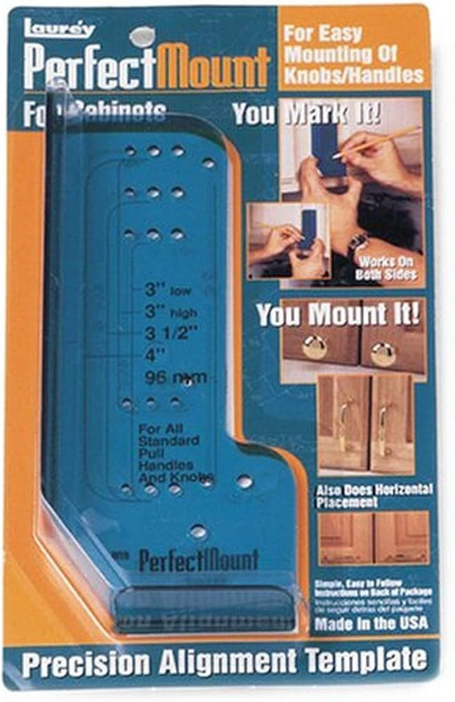 Laurey 98201 Perfect Mount Precision Allignment Template for Cabinet Hardware | Amazon (US)