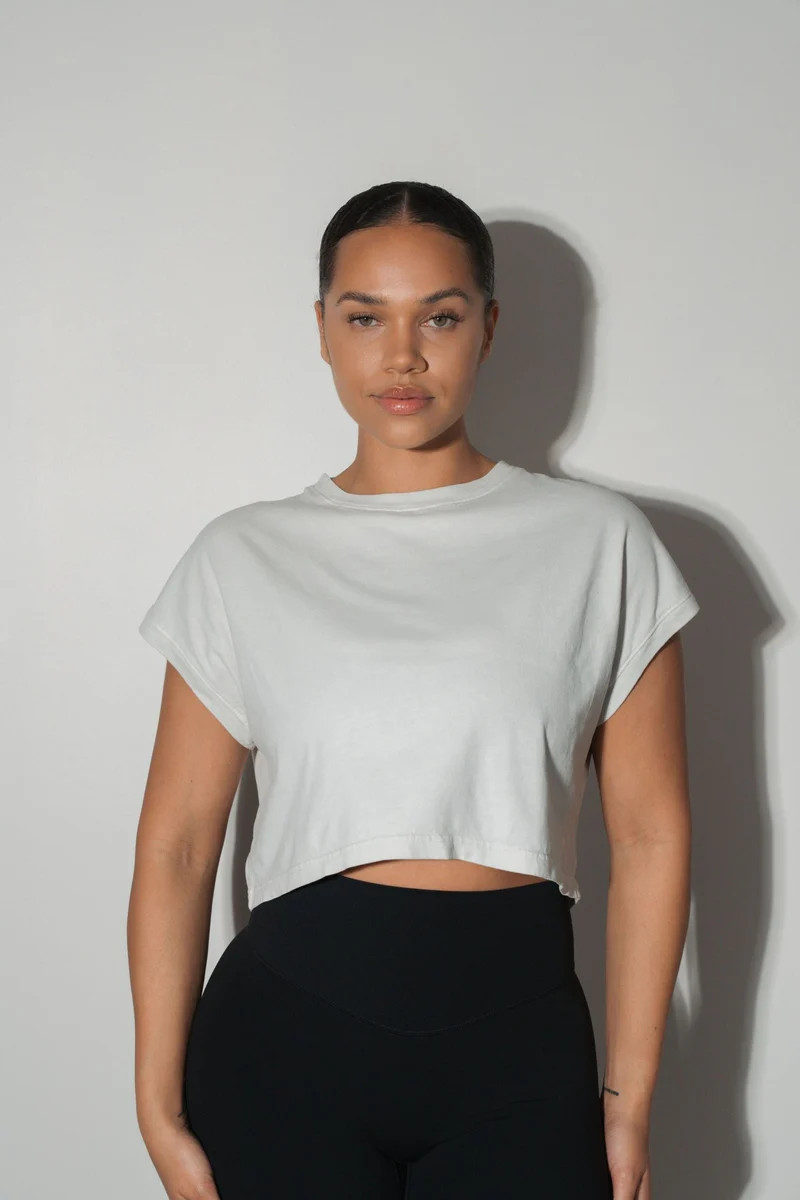 Vitality Retro® Boxy Tee - Bone Washed | Vitality