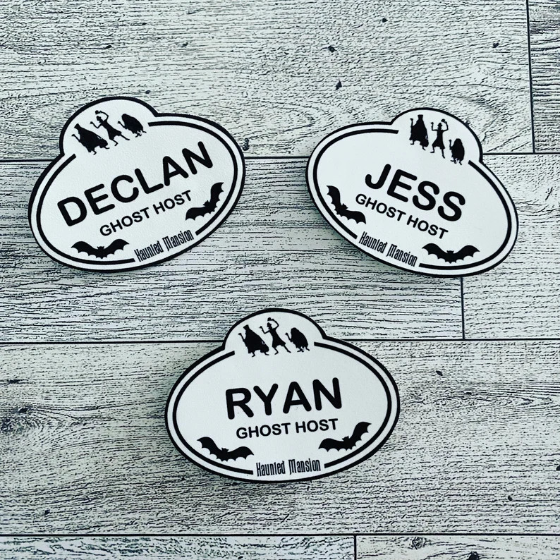 Customized Disney Inspired Name Badges, Keychains, Magnets Custom, Personalized, and Adorable Hau... | Etsy (US)