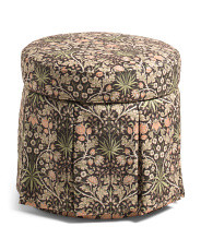18x18 Hyacinth Pleated Storage Swivel Ottoman | Poufs & Ottomans  | Marshalls | Marshalls