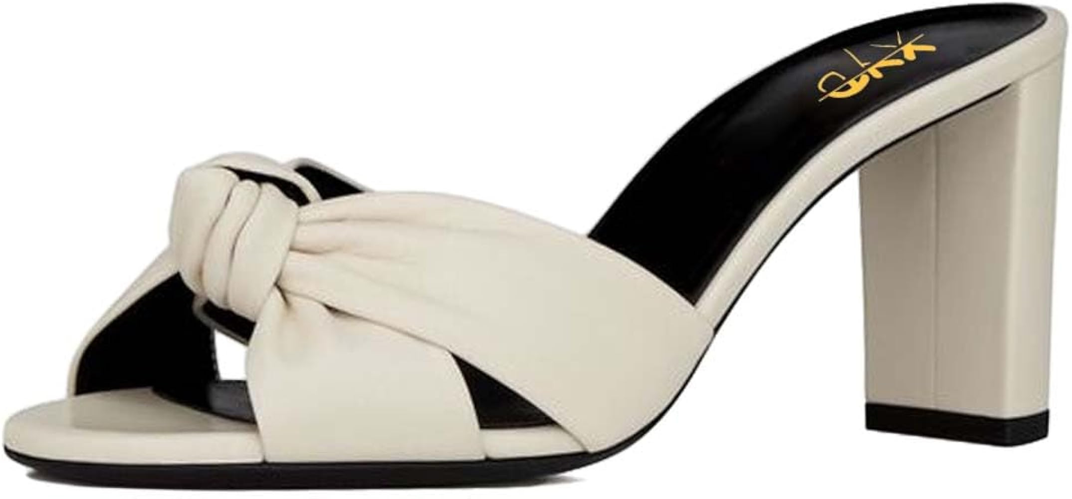 XYD Women Open Round Toe Bowknot Crossover Flats & Block Heel Sandals Slip On Mule Backless Slide... | Amazon (US)