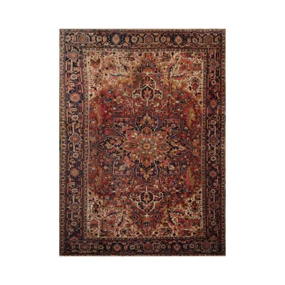 8x10 Hand Knotted 100% Wool Traditional Oriental Area Rug Rust, Midnight Blue Color | Wayfair North America