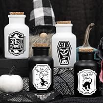 Amazon.com: DAZONGE Halloween Decorations Indoor, 4 Potion Bottles & 12PCS Label Stickers for Hal... | Amazon (US)