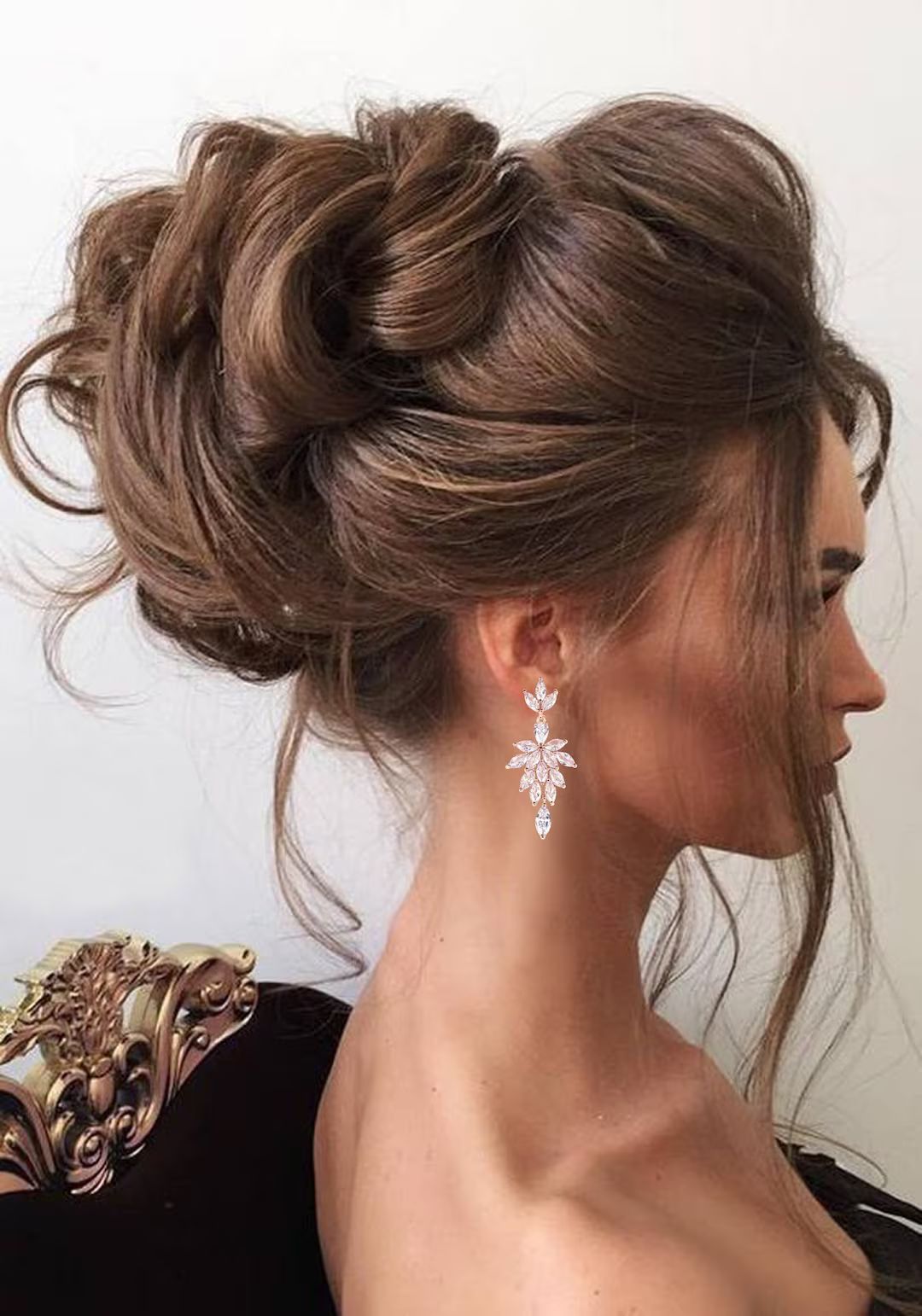 Crystal Bridal Earrings Drop Earrings Silver Wedding Jewelry - Etsy | Etsy (US)