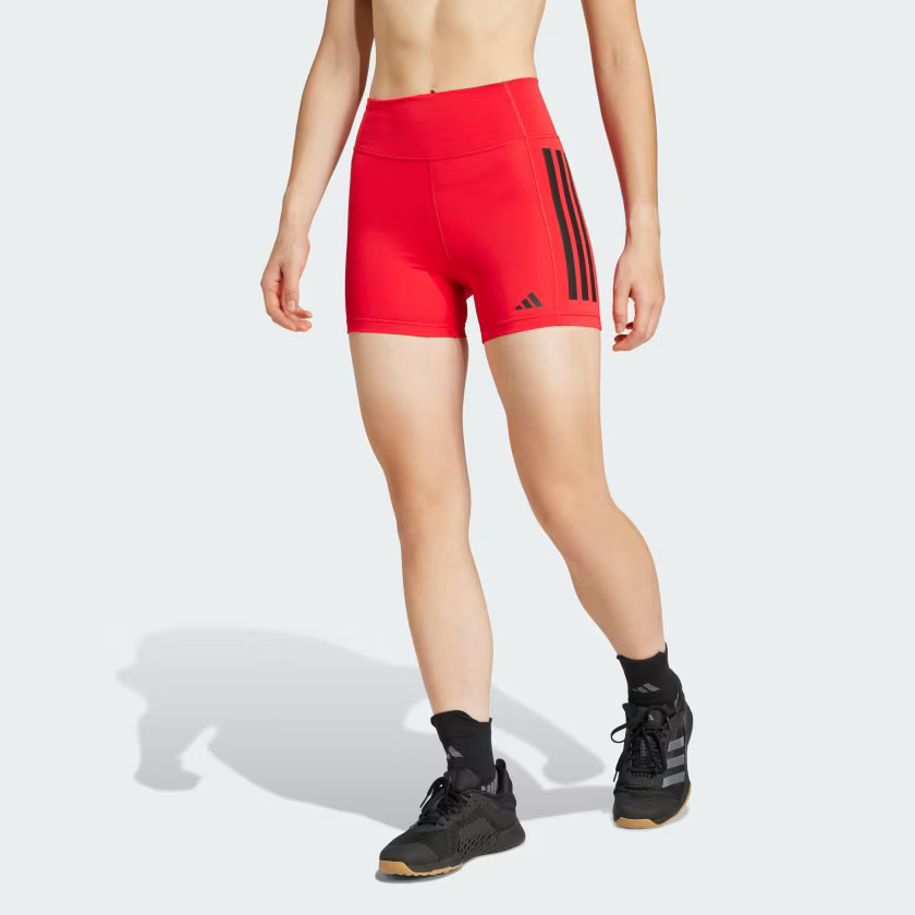 Optime 3-Stripes 1/4 Short Leggings | adidas (US)