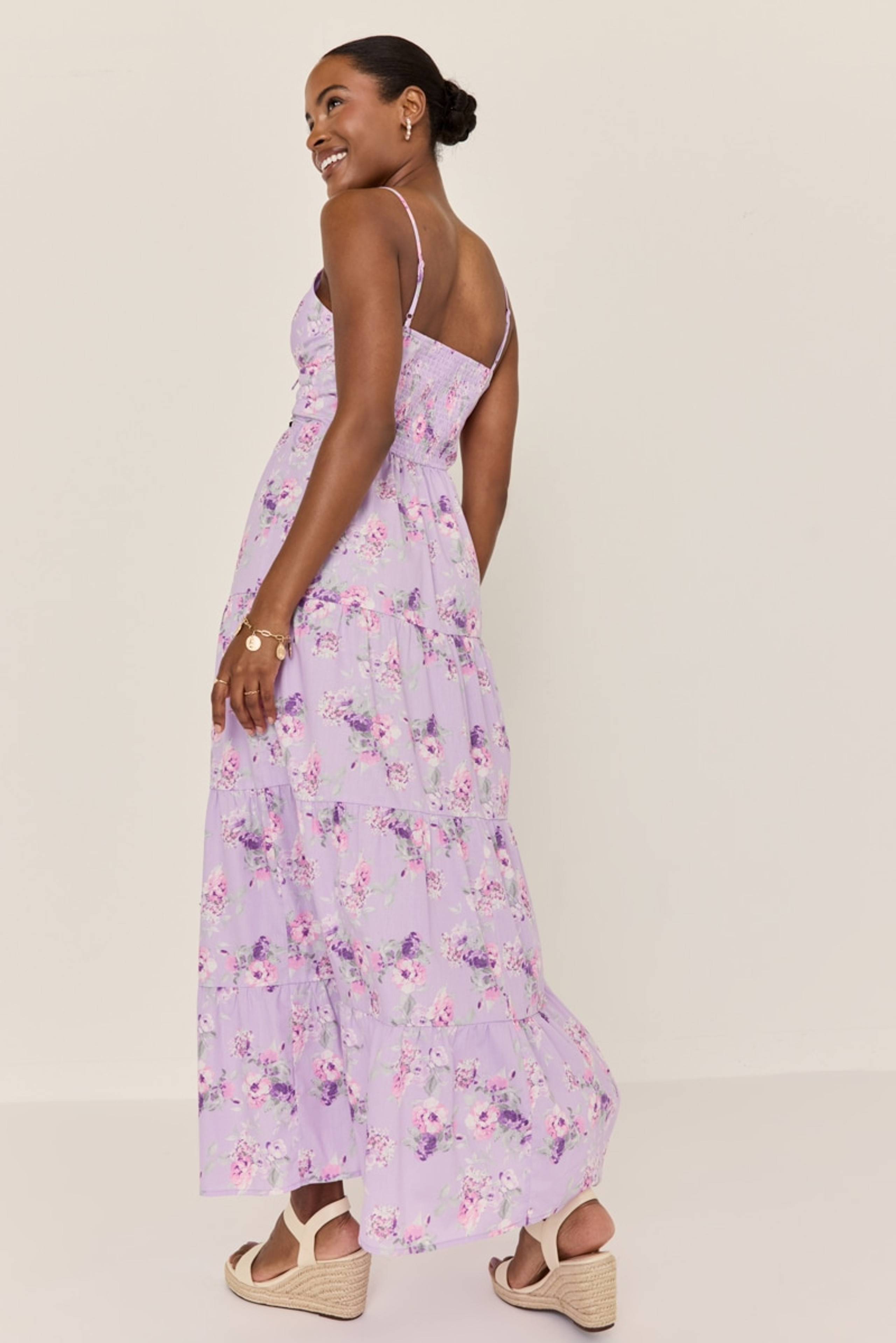 Nicole Tie Front Floral Maxi Dress | Francesca's