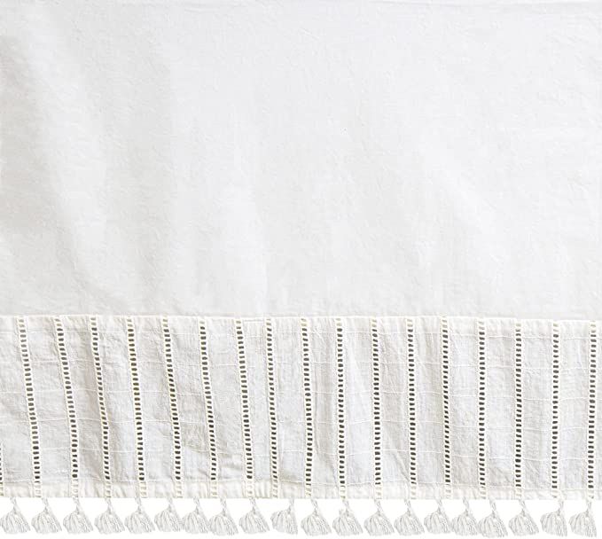 Crane Baby Wrap Around Bed Skirt for Crib, Cotton Crib Skirt for Boy's and Girl's Nursery, White,... | Amazon (US)