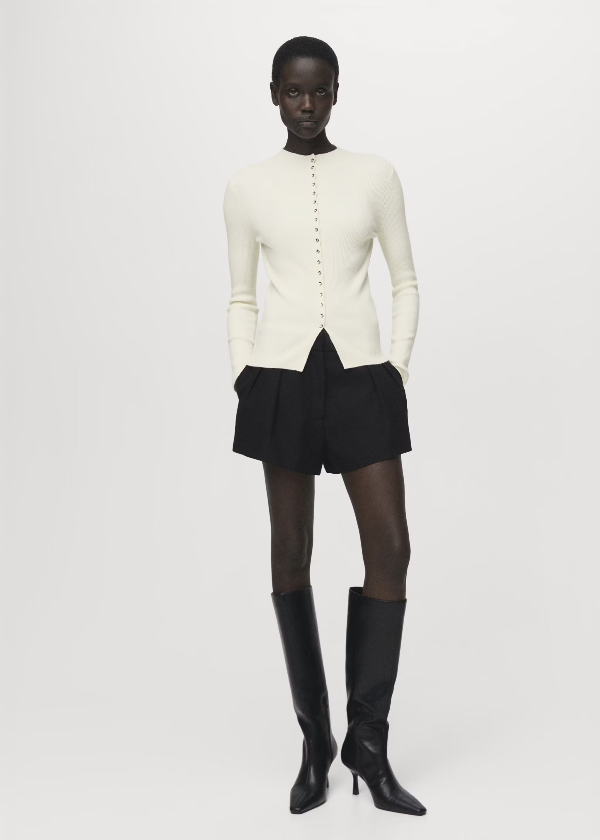 Fine rib knit cardigan | Mango (US/MX/AU)