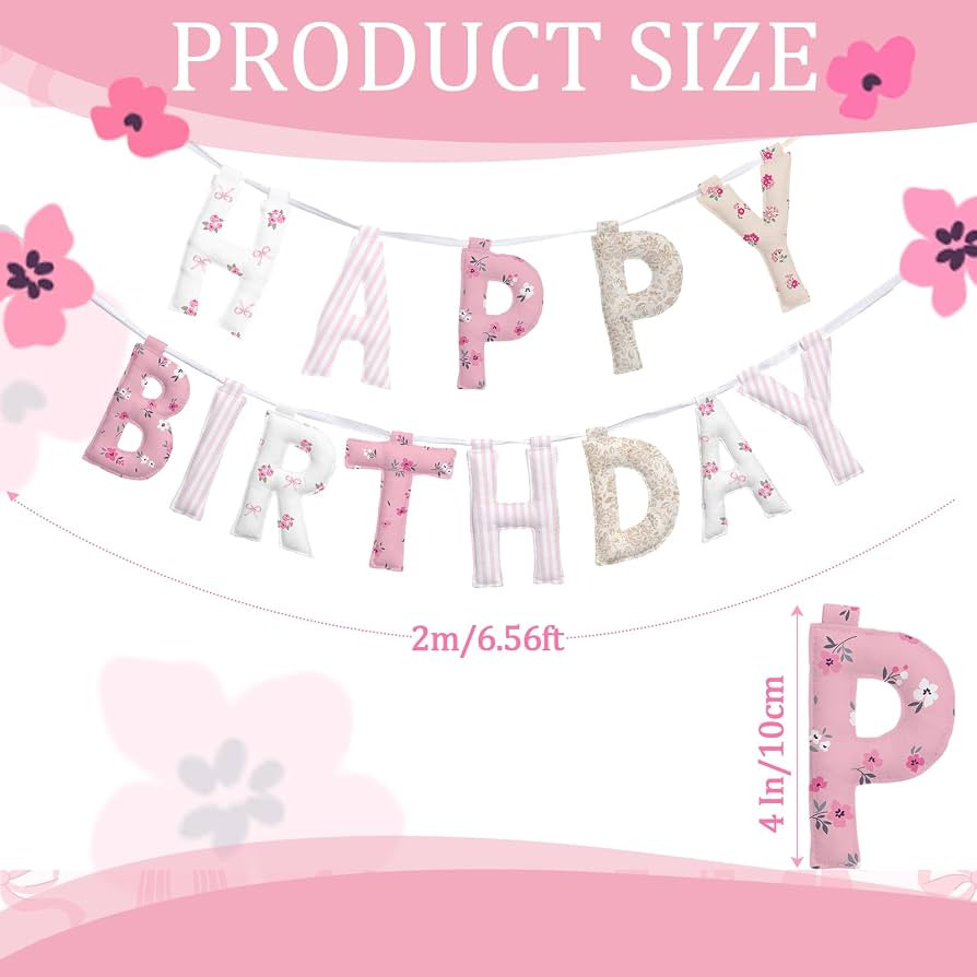Suncalla Pre-strung Happy Birthday Banner Sign Reusable Felt Happy Birthday Garland Hanging Decor... | Amazon (US)