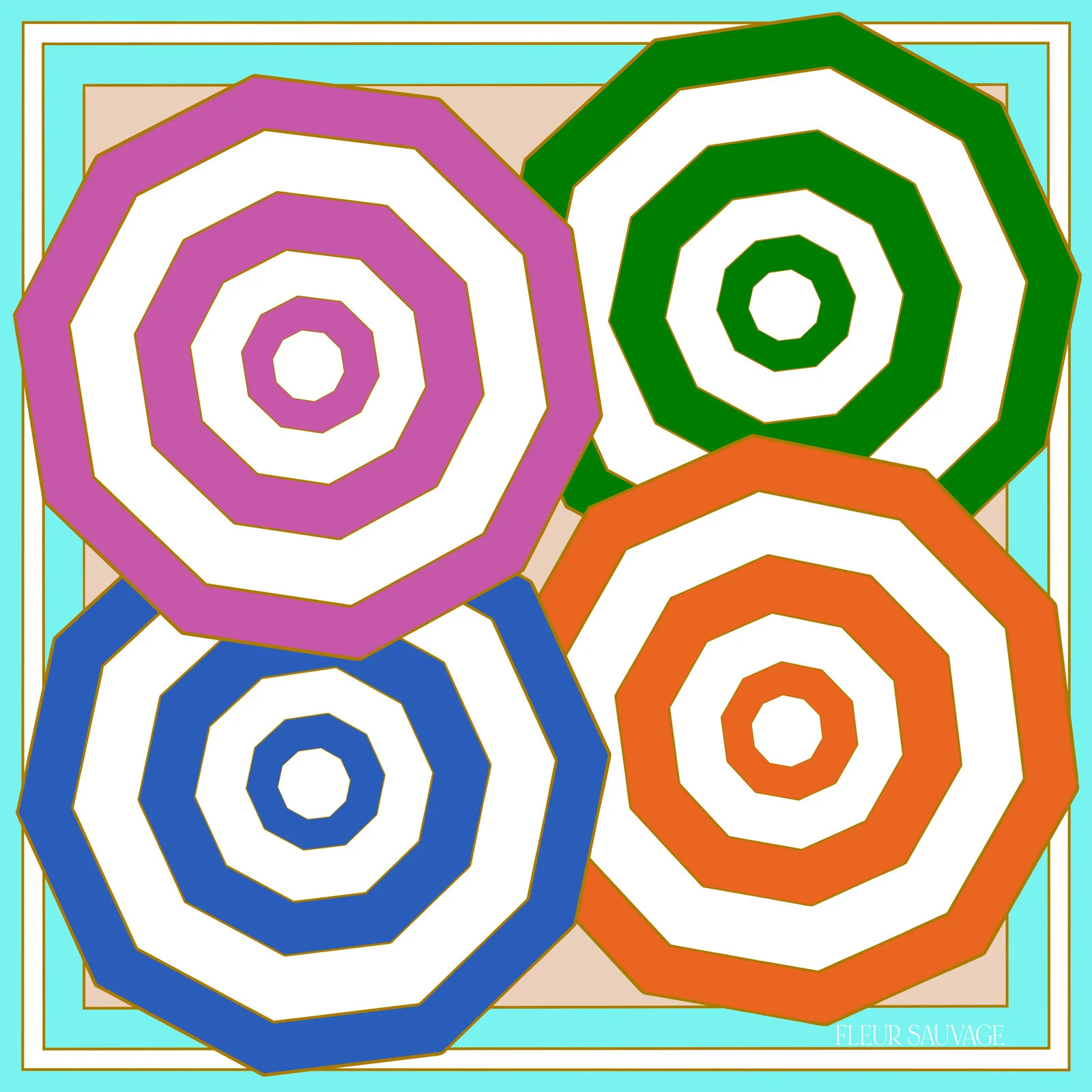 Sur La Plage Scarf 90 | Fleur Sauvage Design