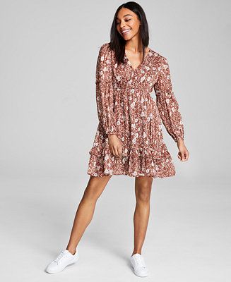 And Now This Women's Floral Fit & Flare Ruffle Dress - Macy's | Macys (US)