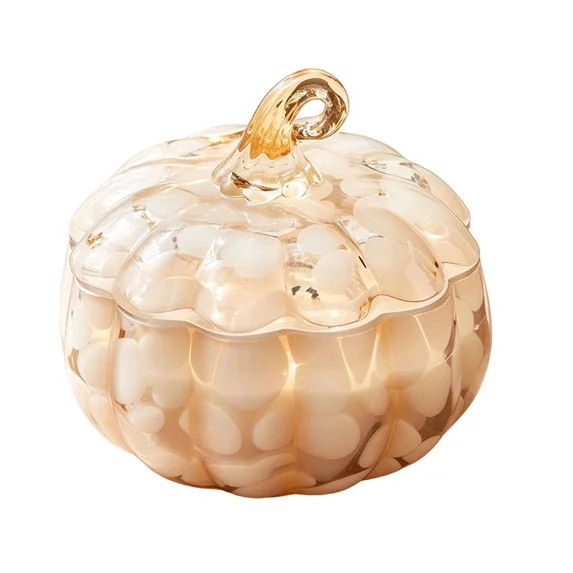 Fall Pumpkin Candle, Autumn Scented Candle, 8oz Soy Wax Pumpkin Jar 2 Wick Candles, Thanksgiving ... | Walmart (US)