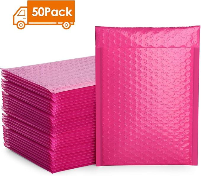 Metronic 50pcs Poly Bubble Mailers 6x10 Inch Padded Envelopes #0 Bubble Lined Poly Mailer Self Se... | Amazon (US)