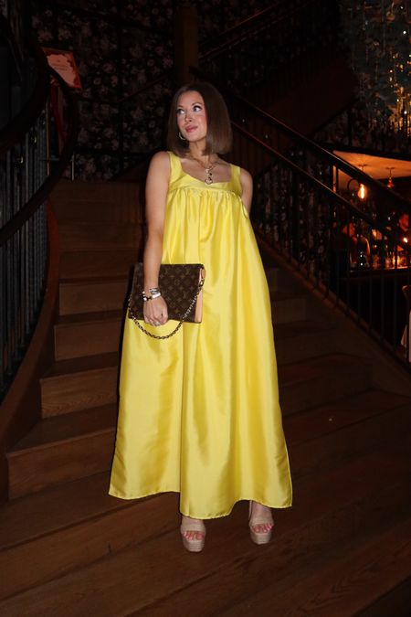 anthropologie yellow dress (tts, xs)
platform sandals (tts)

#LTKbump #LTKshoecrush #LTKstyletip