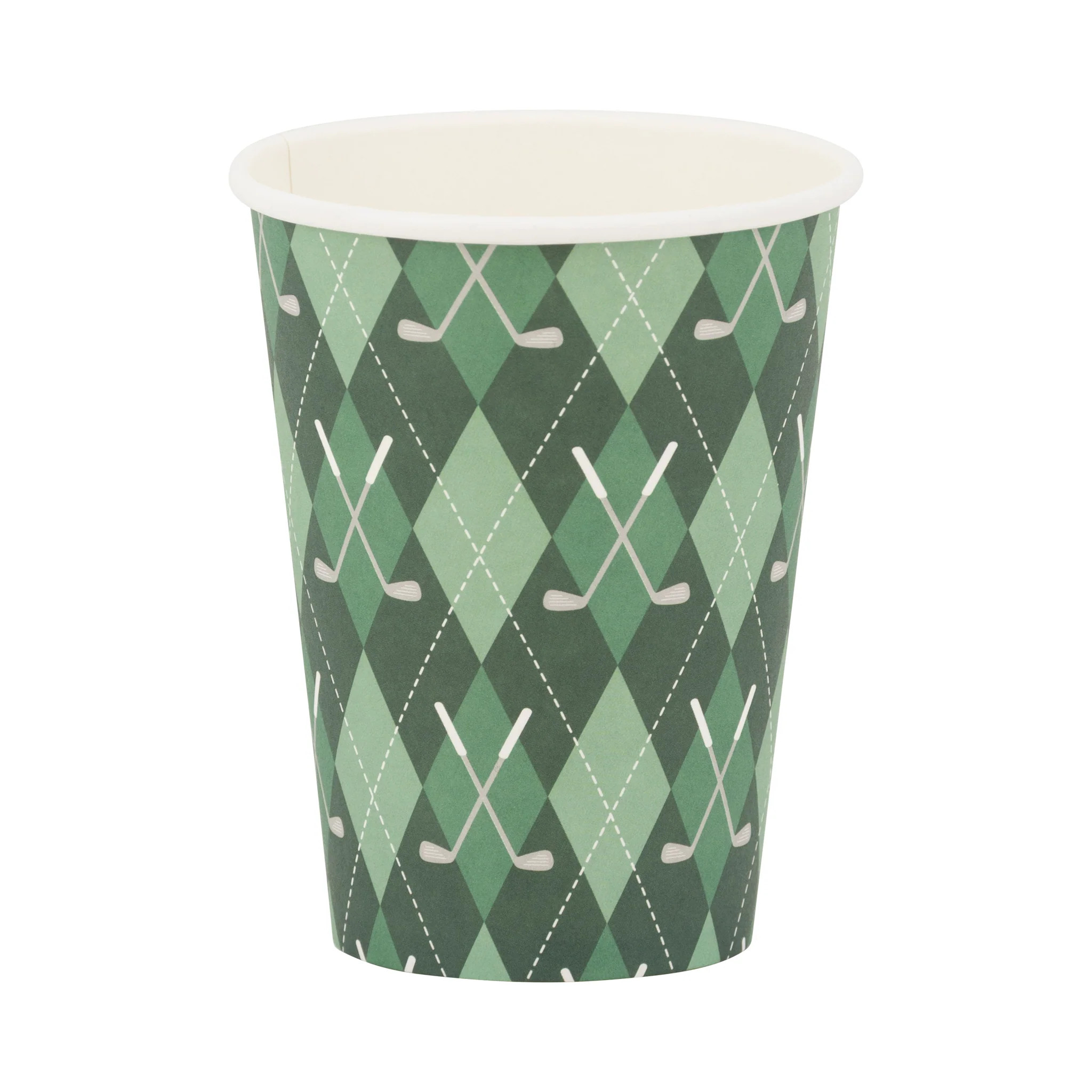 Golf Plaid Paper Cups | My Mind's Eye