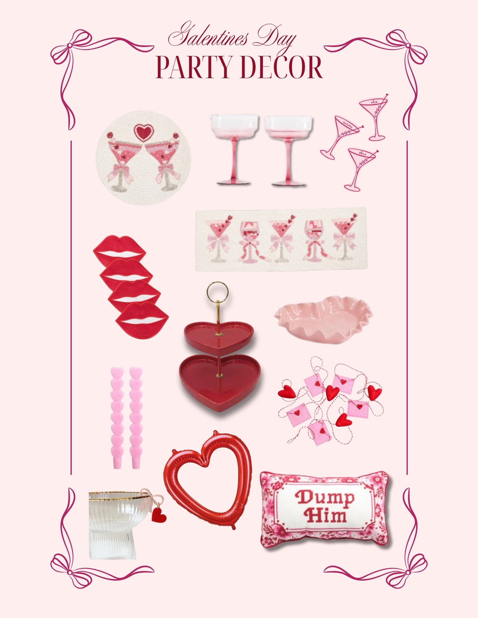 Planning a Valentine’s Day party or Galentine’s night and wanted decor that feels fun, flirty, and a little ironic 💗
These are the kinds of pieces that instantly set the mood without overthinking it — playful details, bold pinks, and conversation-starter accents that make the space feel styled but still effortless.

Everything here is linked and easy to mix + match depending on your vibe 


valentines party decor • galentines night ideas • pink party aesthetic • valentines home decor • heart shaped decor • party hosting ideas • themed party decor • cute valentines finds • festive table decor • statement party pieces • holiday entertaining • fun home styling



#LTKhome #LTKdatenight #LTKwinter