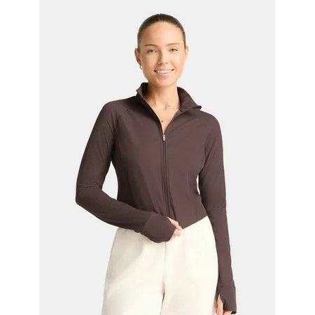 Avia Women's Ribbed SoftSculpt Jacket, Sizes XS-XXXL | Walmart (US)
