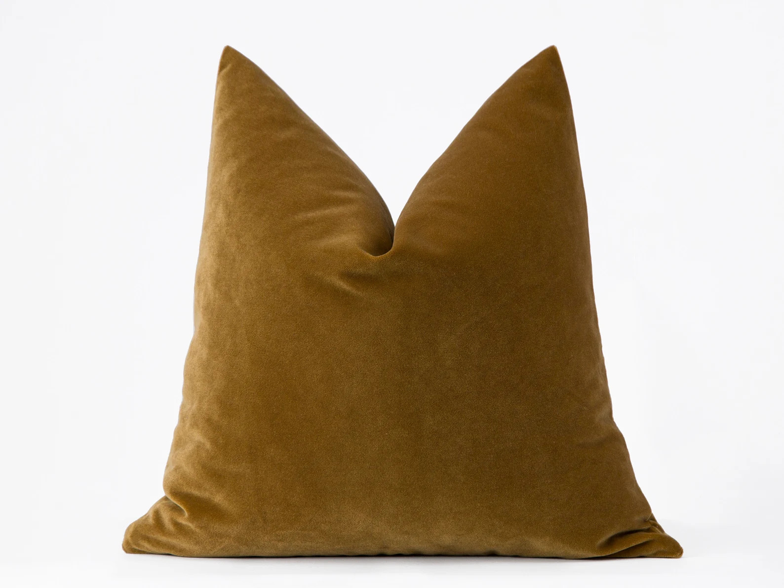 Camel Velvet Pillow Cover: Boho Euro Sham Cushion - Etsy | Etsy (US)