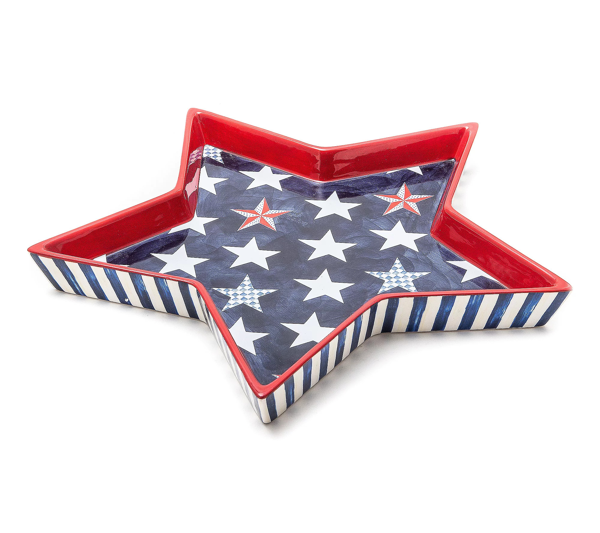 Mackenzie-Childs Royal Star 12.5"" Ceramic Tray | QVC