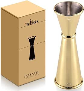 Eligara Japanese Jigger - Cocktail Measuring Double Jiggers for Bartending, Copper Jigger with Me... | Amazon (US)
