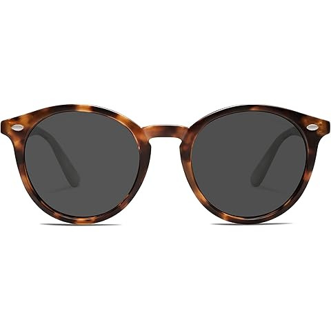 SOJOS Small Round Classic Polarized Sunglasses for Women Men Vintage Style UV400 Lens MAY SJ2113 | Amazon (US)
