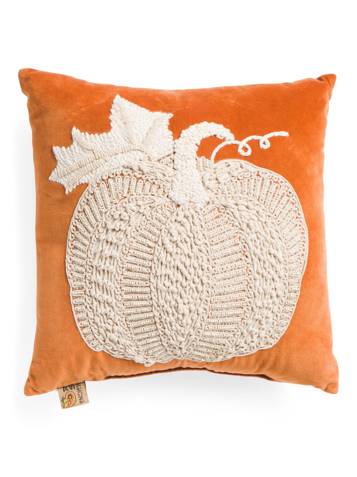 18x18 Orange Boho Textured Pumpkin Pillow | Throw Pillows | Marshalls | Marshalls