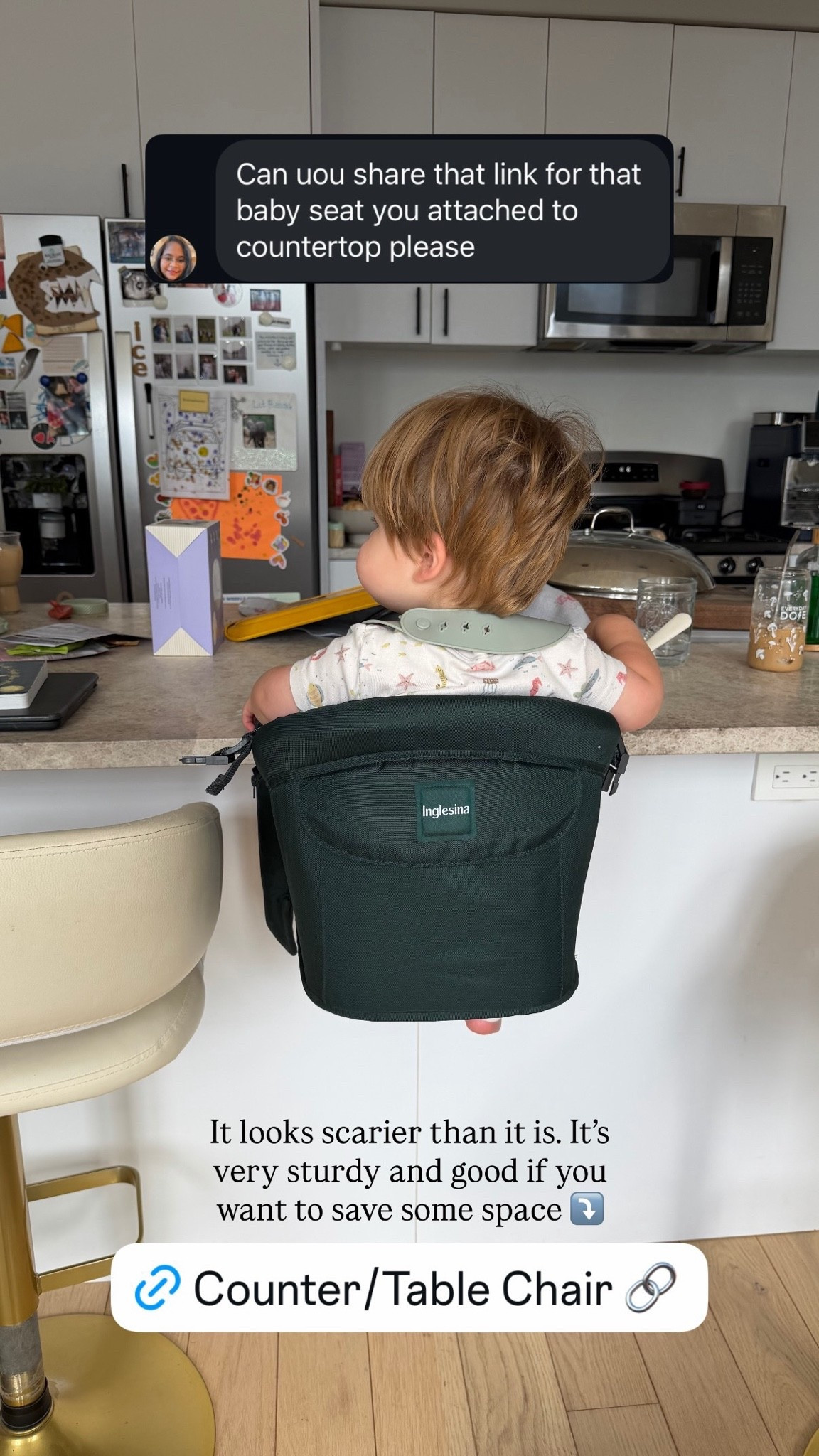 This high chair has been an absolute must as we navigate toddler mealtimes (ikykyk) 😂 Shelton loves this specific chair! It also is super fool proof and safe making it a perfect addition to our counter!

#LTKmomlife #LTKBaby #LTKKids