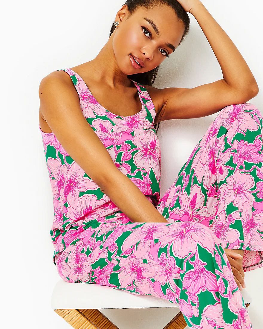 Whitta Pajama Knit Tank | Splash of Pink - A Lilly Pulitzer Store