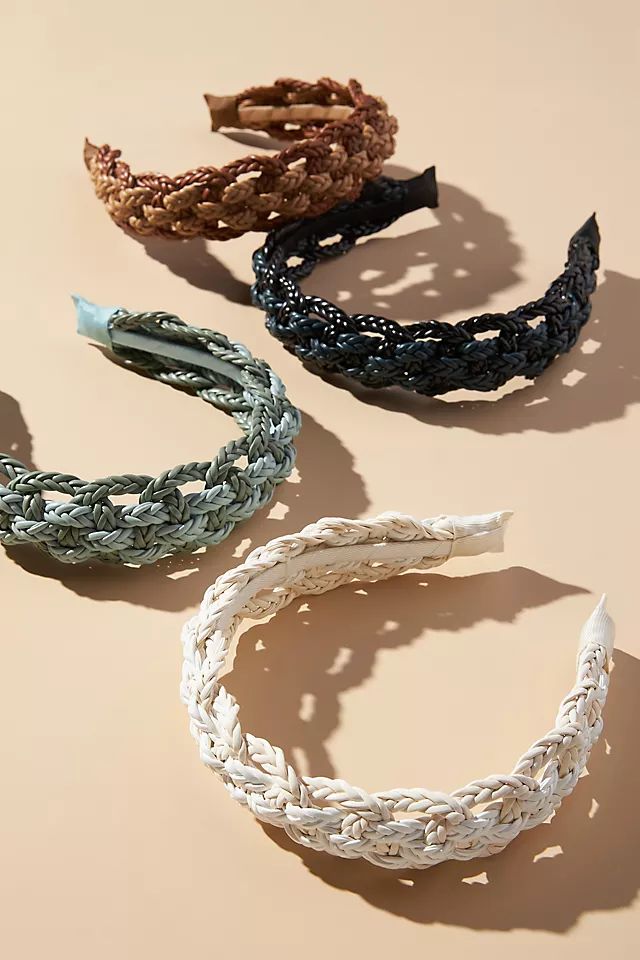 Vegan Leather Braided Headband | Anthropologie (US)