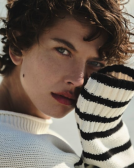 Rollneck™ sweater in stripe | J. Crew US