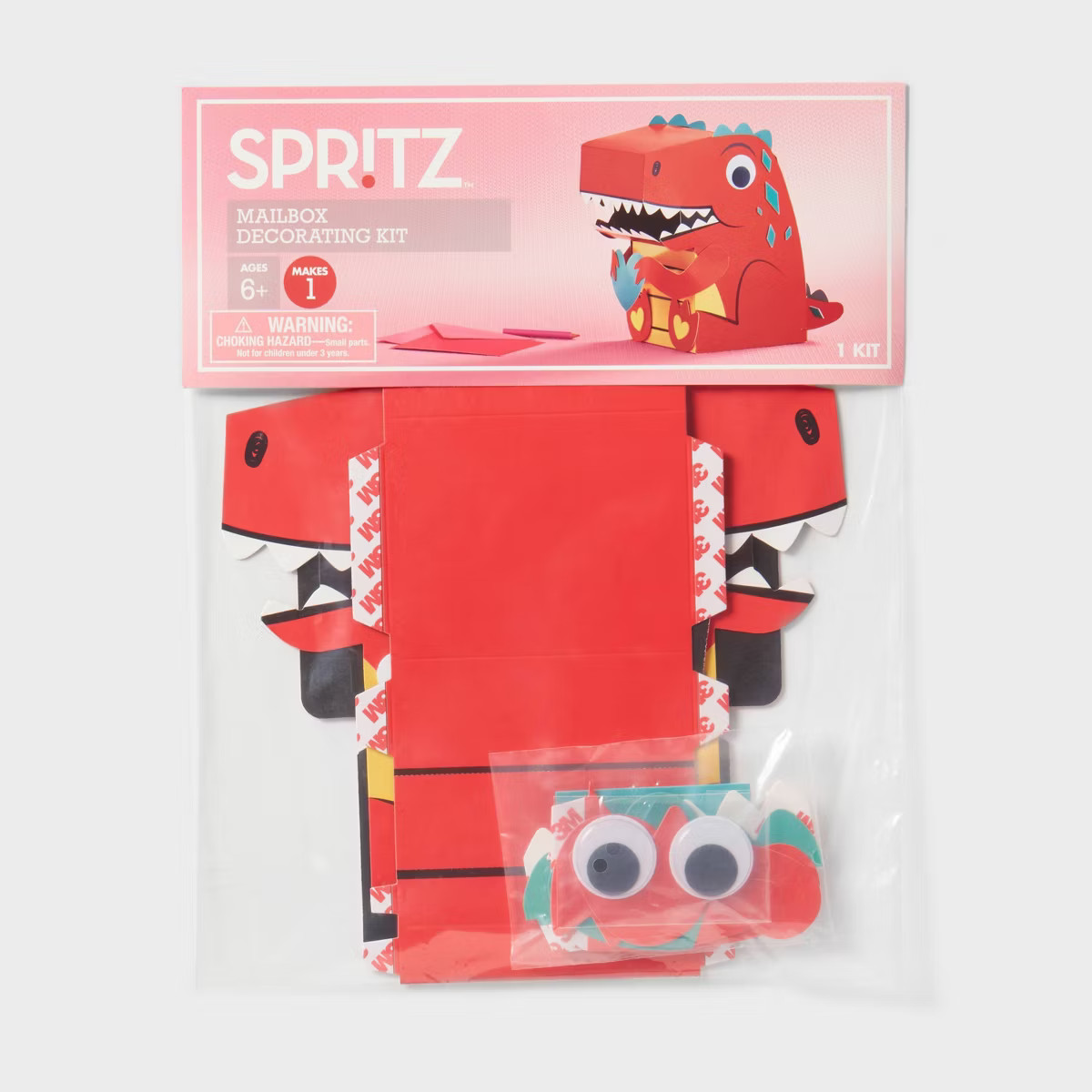 Dinosaur Valentine's Day Mailbox Paper Craft Kit - Spritz™ | Target
