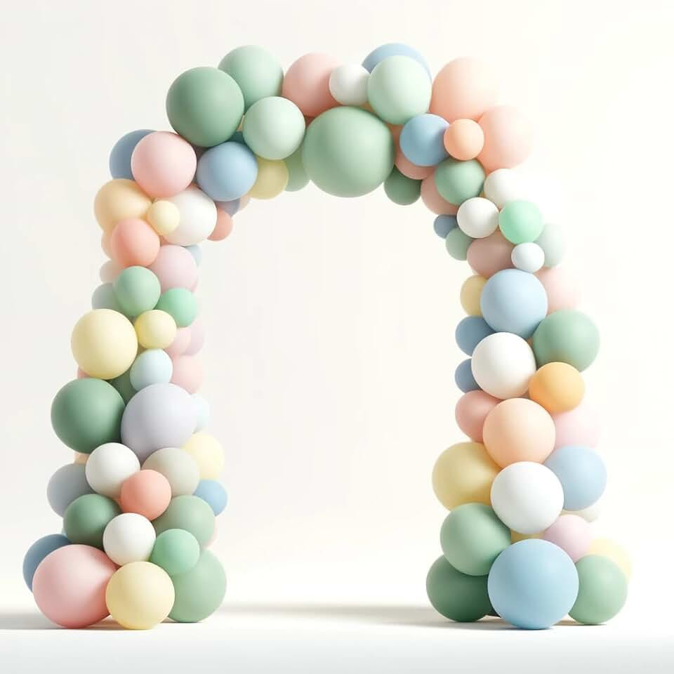 Pink Blue Yellow Pastel Balloon Arch Kit, 124Pcs Macaron Light Pink Blue Yellow Balloons for Spri... | Amazon (US)
