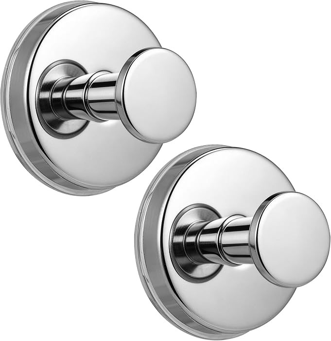 Large 15lb Suction Cup Hooks for Shower, No-Drill Bathroom Towel Hooks for Robes, Loofah, Removab... | Amazon (US)
