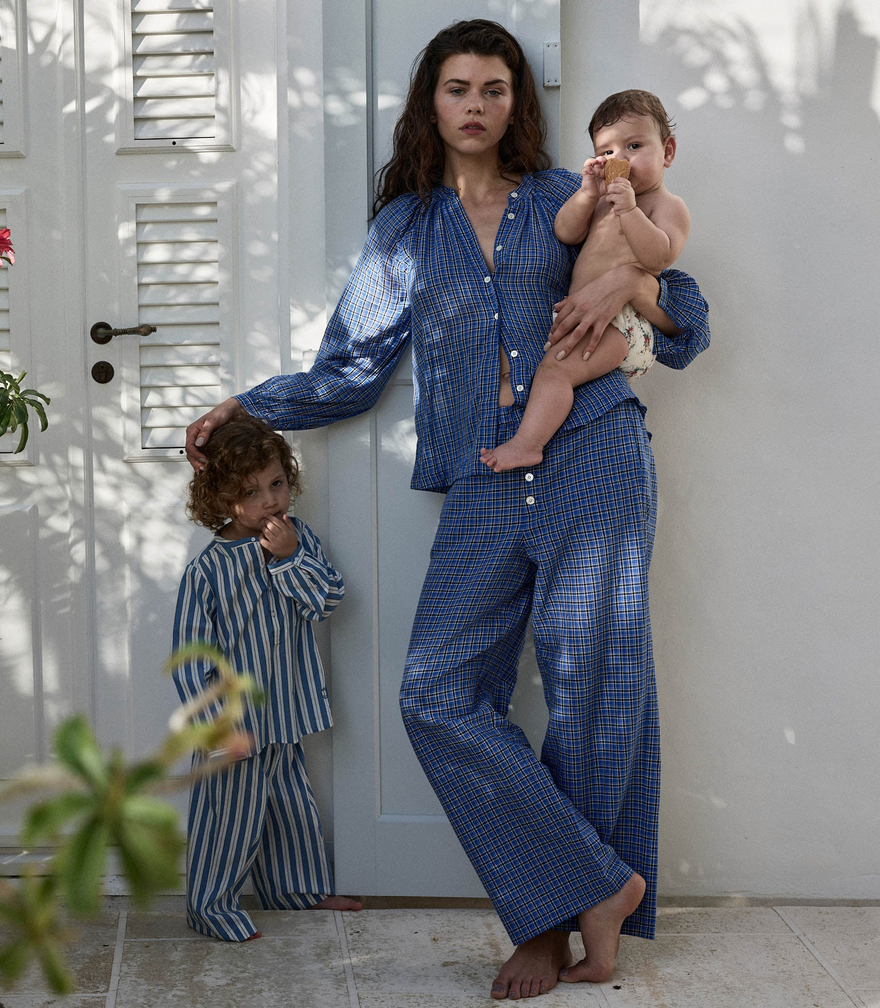 Morgan Pant - Cassis Check | DÔEN | DOEN