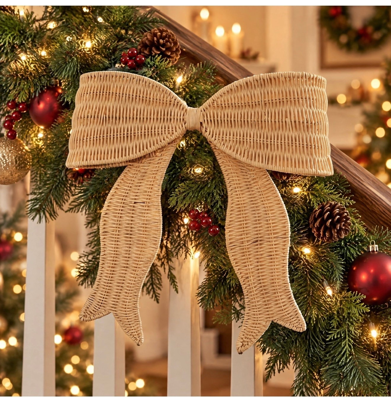 The Cutest Christmas Bow 🎀🎄

This woven rattan bow is such a beautiful way to add warmth and texture to your Christmas decor! 🤎✨ At 14”, it’s perfect for stair railings, mantels, wreaths, trees, doors, or anywhere that needs a little extra holiday charm. 🎄

I love the neutral woven look—it works beautifully with traditional, natural, neutral, and cozy Christmas decorating styles. 🤍✨

Christmas bow, woven rattan bow, neutral Christmas decor, natural Christmas decorations, Christmas tree decor, mantel decor, stair railing decor, holiday decorating, Walmart Christmas finds.
