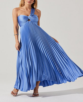 ASTR the Label Women's Rasya One-Shoulder Pleated Dress - Macy's | Macy's