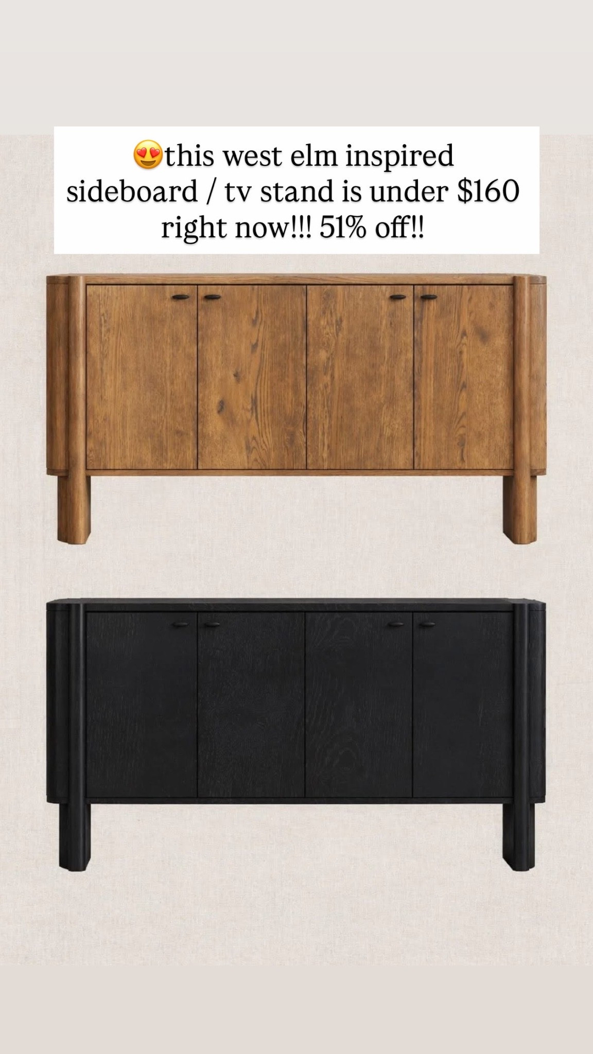 I can’t believe how good this new sideboard / tv stand is!!!!!!! One of last month’s most loved finds. Great price