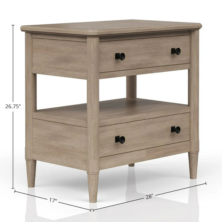 Bernards Wilmington Open Nightstand-Sand | Walmart (US)