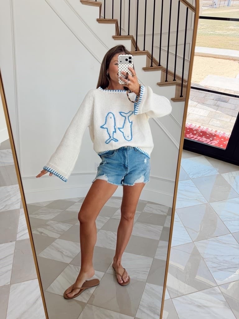 Costal summer vibes going on with this sweater! Would also be so cute for the lake.



Amazon denim, Amazon finds, summer outfits, ootd, outfit ideas