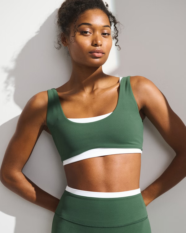 YPB studioFLEX Double-Layered Sports Bra | Abercrombie & Fitch (US)