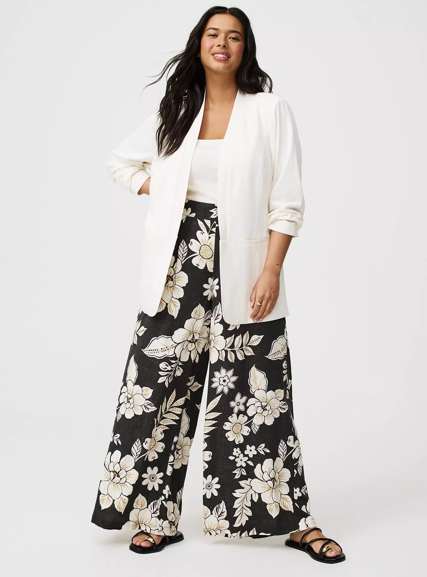 Stretch Challis Lightweight Blazer | Torrid (US & Canada)