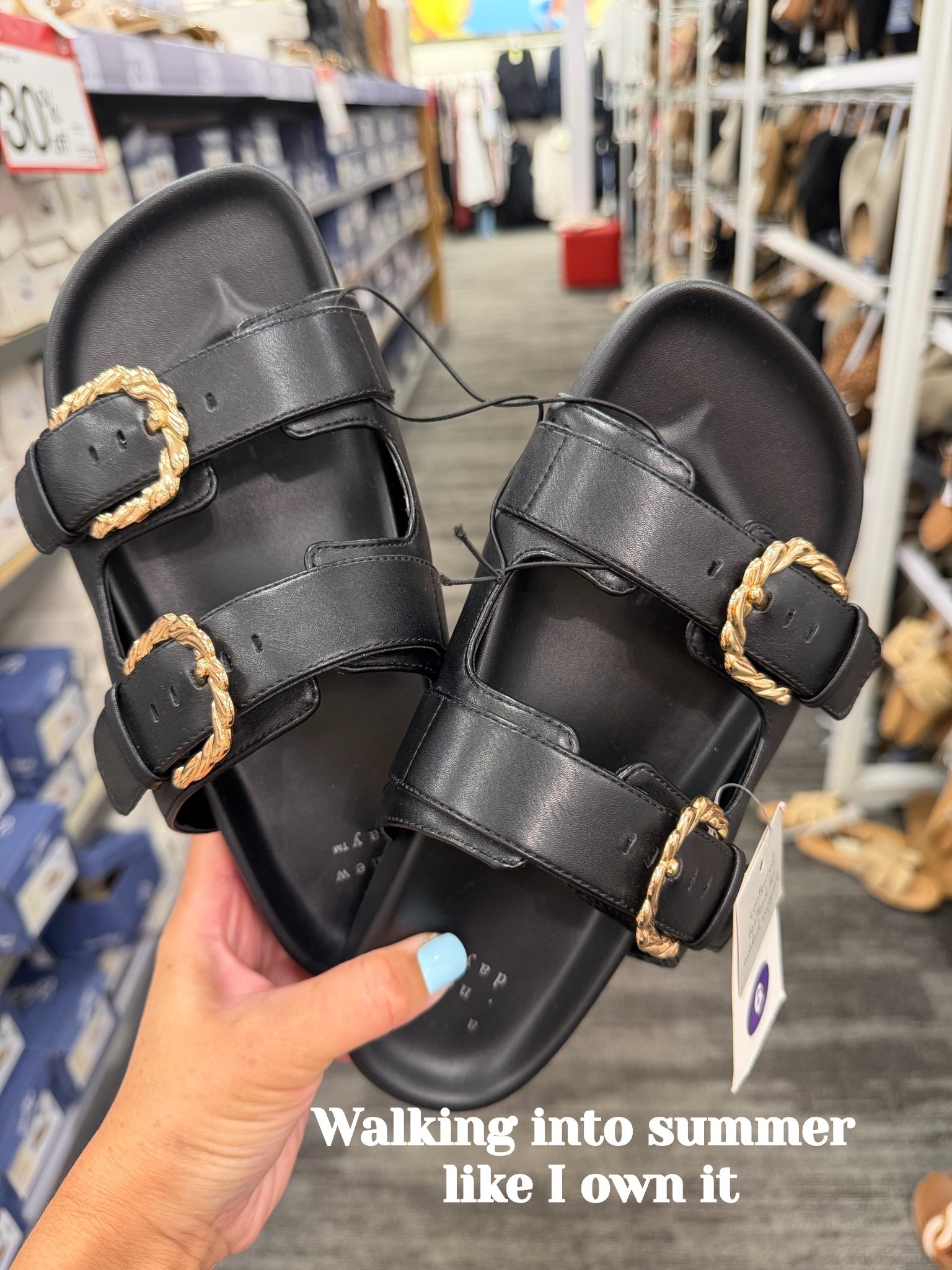 Walking into Summer like I own it! The gold buckle double strap slides are so good! Ok ack this pair on your next vacay! 

Women’s Koda Sandals with Memory Foam Insole - A New Day

@Target #target #targetstyle #anewday #blackslides #targetfinds #summerlooks #blacksandals #summerlooks

#LTKootd #LTKTravel #LTKgrwm